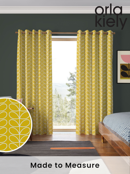 Orla Kiely Sunflower Jumbo Linear Stem Made to Measure 100% Cotton Curtains (N40527) | £91