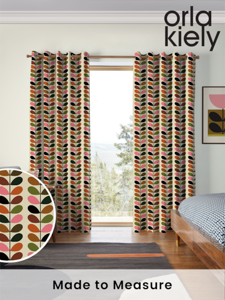 Orla Kiely Pink/Red Multi Stem Made to Measure Curtains (N40537) | £91