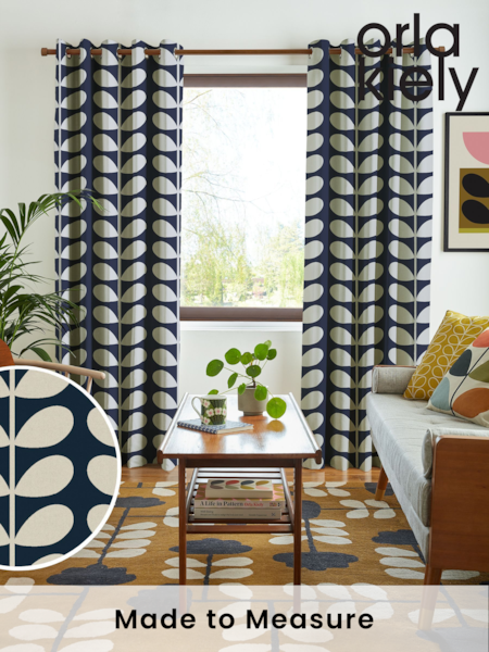 Orla Kiely Whale Jumbo Solid Stem Made to Measure Curtains (N40549) | £91