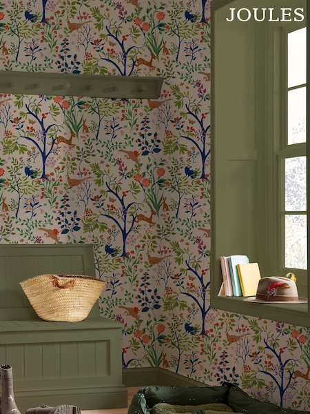 Joules Cream Enchanted Woodland Antique Wallpaper (N40880) | £0