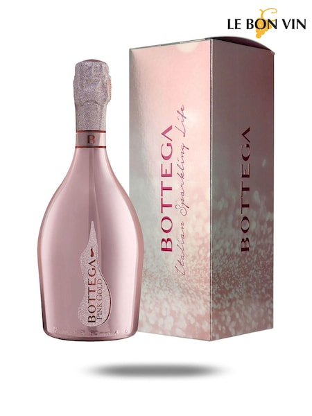 Le Bon Vin Bottega Pink Gold Sparkling Wine Boxed Gift (N40955) | £45