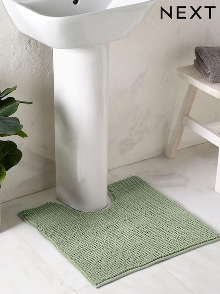 Green Sage Mid Bobble Bath Mat (N41046) | £7
