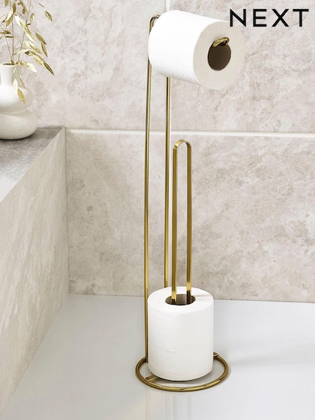 Gold Wire Toilet Roll Holder (N41103) | £12