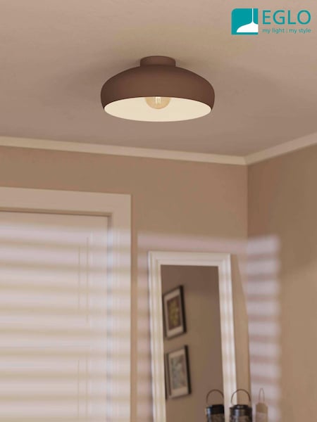 Eglo Brown Mogano Retro Inspired Ceiling Light (N41166) | £65