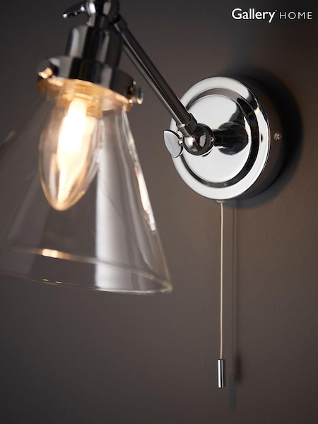 Gallery Home Chrome Kamlon 1 Bulb Bathroom Wall Light (N41343) | £62