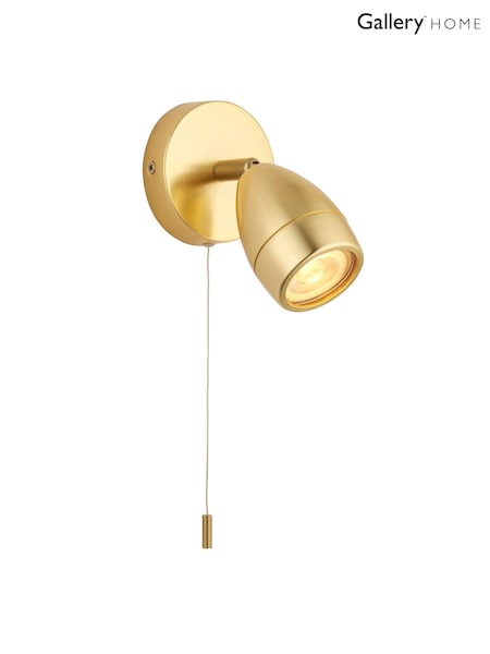 Gallery Home Satin Brass Brockville 1 Bulb Bathroom Ceiling Light (N41369) | £32