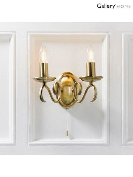 Gallery Home Antique Brass Banff Wall Light (N41373) | £34