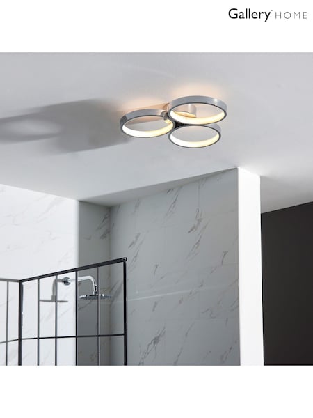 Gallery Home Chrome Elliot 3 Bulb Bathroom Ceiling Light (N41383) | £121