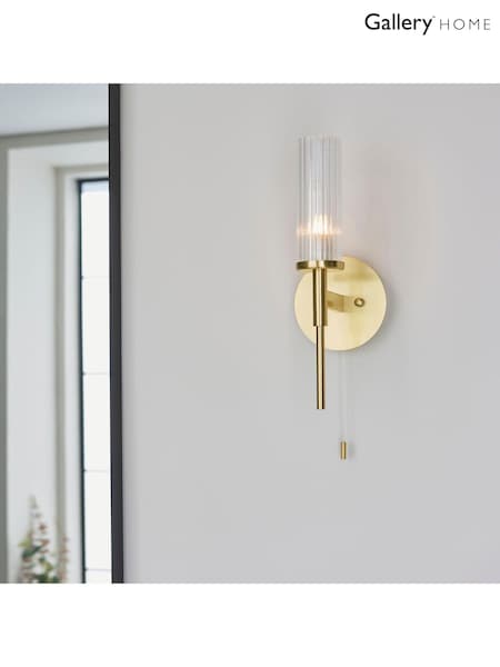 Gallery Home Brass Orillia 1 Bulb Bathroom Wall Light (N41393) | £56
