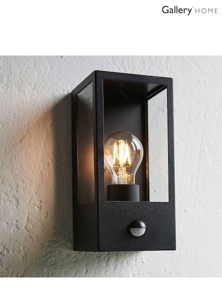 Gallery Home Black Javier PIR 1 Bulb Outdoor Wall Light (N41396) | £62