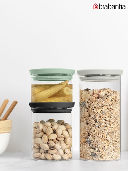 Brabantia Clear Glass Jars Set of 3 (N41656) | £26