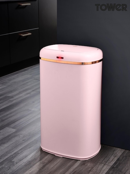 Tower Pink Cavaletto 58L Square Sensor Bin (N42035) | £100