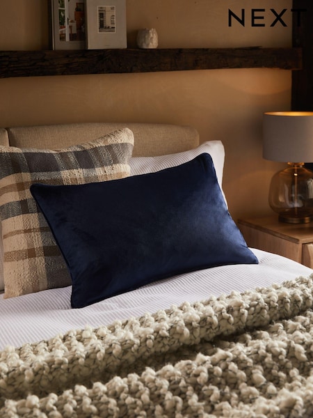 Navy 40 x 59cm Matte Velvet Cushion (N42196) | £11