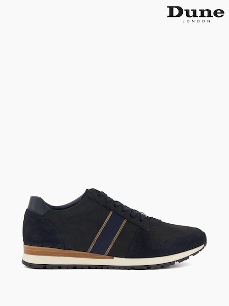 Dune London Blue Standard Fit Treck Stripe Webbing Runner Trainers (N42415) | £109