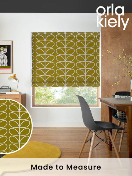 Orla Kiely Seagrass Jumbo Linear Stem Made to Measure Roman 100% Cotton Blinds (N43086) | £79