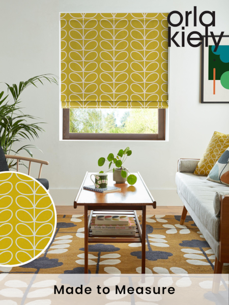 Orla Kiely Sunflower Jumbo Linear Stem Made to Measure Roman 100% Cotton Blinds (N43102) | £79