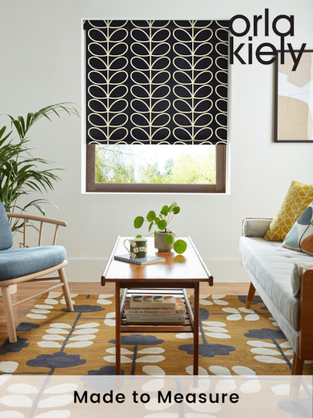 Orla Kiely Liquorice Jumbo Linear Stem Made to Measure Roller Blinds (N43464) | £58