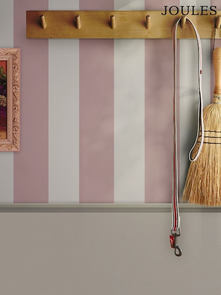 Joules Pink Harborough Stripe 10M Wallpaper (N43565) | £48