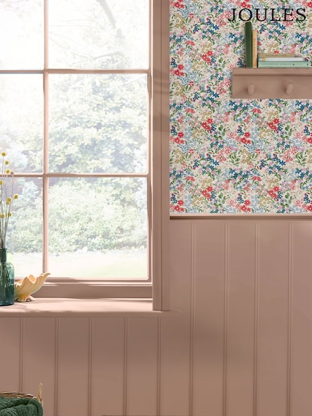Joules Cream Sanders Ditsy 10M Wallpaper (N43569) | £48