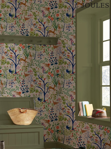 Joules Cream Enchanted Woodland Antique 10M Wallpaper (N43572) | £48