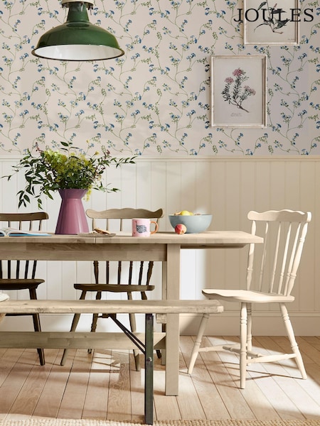 Joules Cream Robey Cottage Floral 10M Wallpaper (N43581) | £48