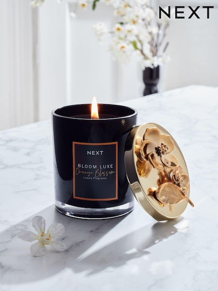 Black Bloom Luxe Orange Blossom Scented Candle (N43690) | £14