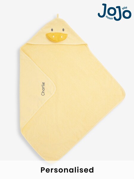 JoJo Maman Bébé Personalised Duck Hooded Towel (N44044) | £25.50