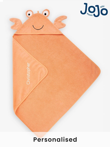 JoJo Maman Bébé Personalised Crab Hooded Towel (N44045) | £25.50