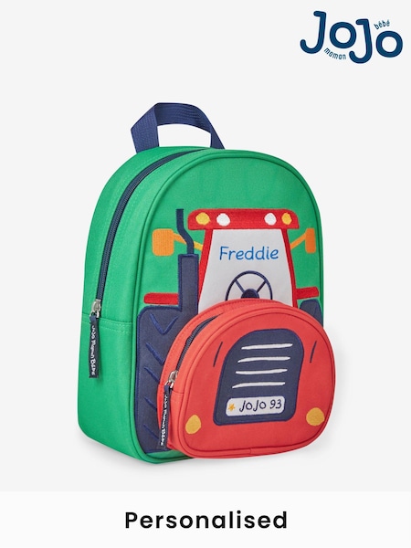 JoJo Maman Bébé Personalised Tractor Backpack (N44050) | £28
