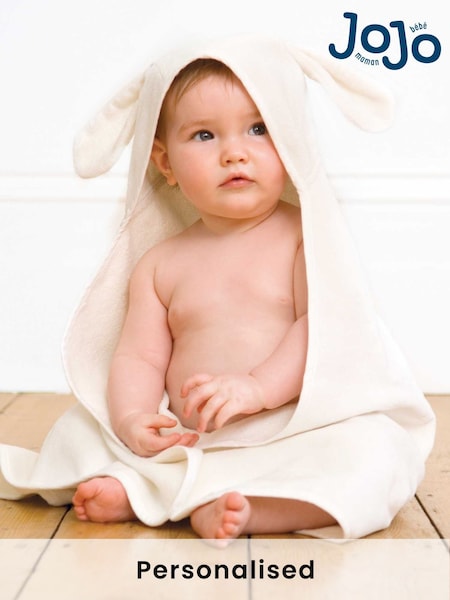 JoJo Maman Bébé Personalised Bunny Hooded Towel (N44055) | £25