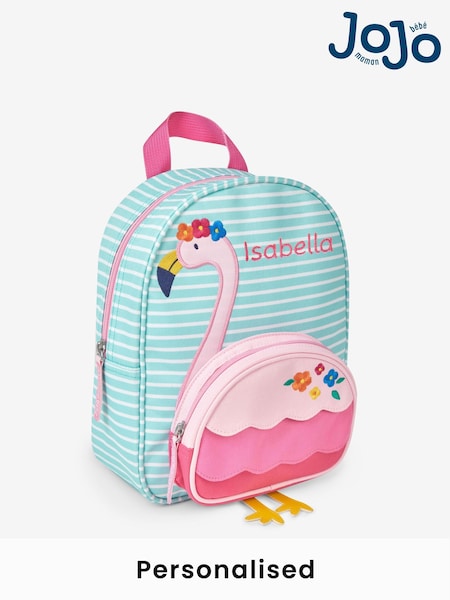JoJo Maman Bébé Flamingo Personalised Flamingo Backpack (N44058) | £28