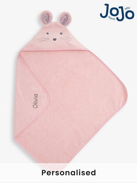 JoJo Maman Bébé Personalised Mouse Hooded Towel (N44062) | £25.50