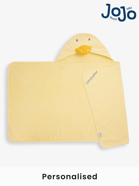 JoJo Maman Bébé Personalised Children's Duck Hooded Towel (N44063) | £30