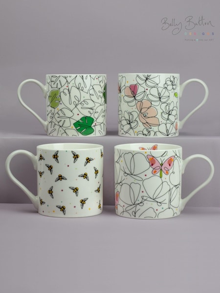 Belly Button Designs Mobius Set Of 4 Mugs (N44261) | £40