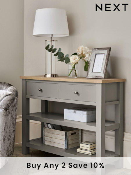 Dove Malvern Oak Effect Console Table (N44364) | £225
