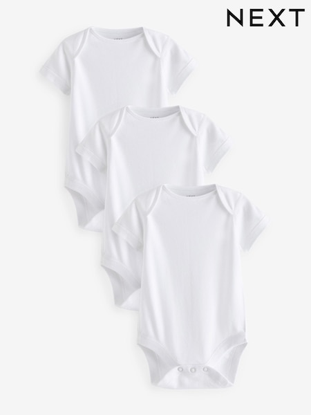 White Kind To Skin Baby Bodysuits 3 Pack (N44472) | £12 - £14