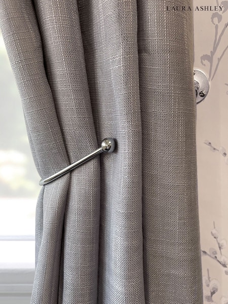 Laura Ashley Silver Set of Two Ball End Swing Holdbacks (N44984) | £26