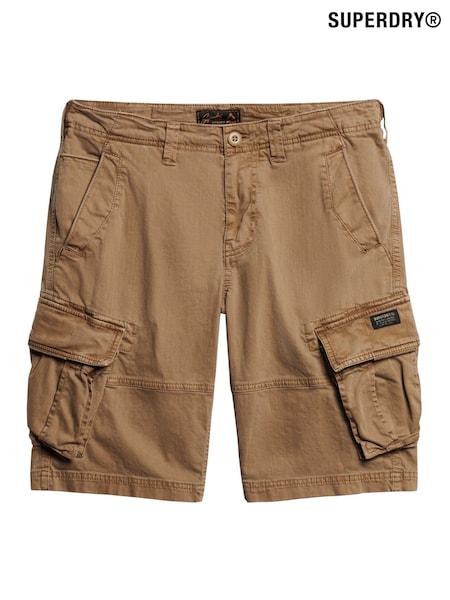 Superdry Brown Core Cargo Relaxed Fit Shorts (N46661) | £50