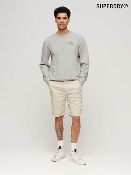 Superdry Cream Vintage International Slim Fit Chino Shorts (N46672) | £45