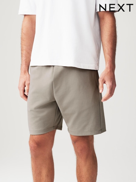 Grey Straight Fit Zip Pocket Jersey Shorts (N47401) | £24