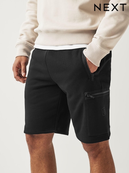 Black Utility Jersey Shorts (N47443) | £24