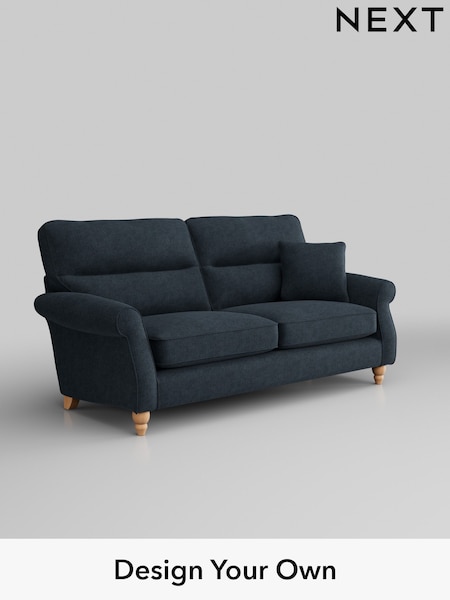 Luxe Chenille Weave/Navy Blue Ashford Highback (N47672) | £1,525