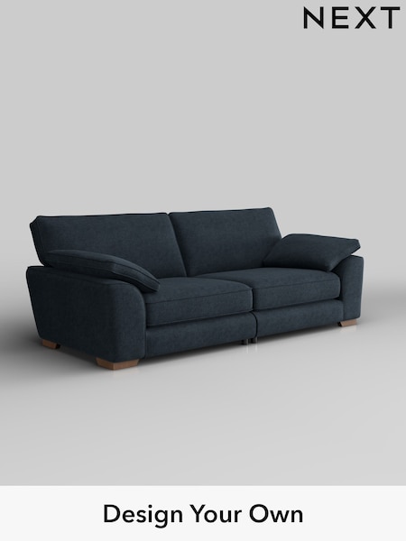 Luxe Chenille Weave/Navy Blue Stamford Grand Relaxed Sit (N47697) | £1,899