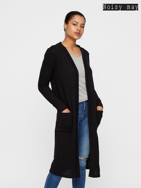 NOISY MAY Black Cosy Longline Soft Cardigan (N47840) | £20
