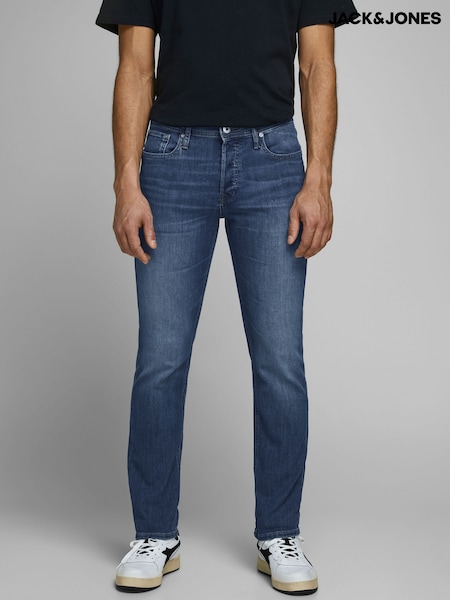 JACK & JONES Washed Blue Glenn Slim Fit Jeans (N47916) | £35