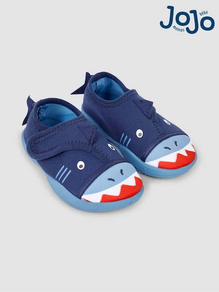 JoJo Maman Bébé Navy Blue Beach and Swim Shoes (N49433) | £15
