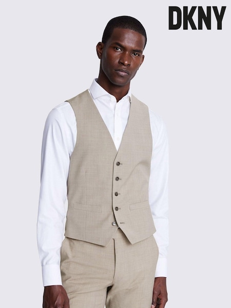 DKNY Slim Fit Natural Waistcoat (N51192) | £120