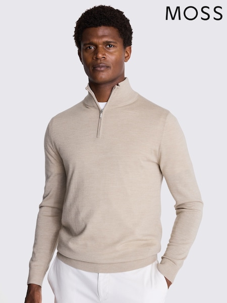 Merino Blend Quarter Zip Jumper (N51700) | £60