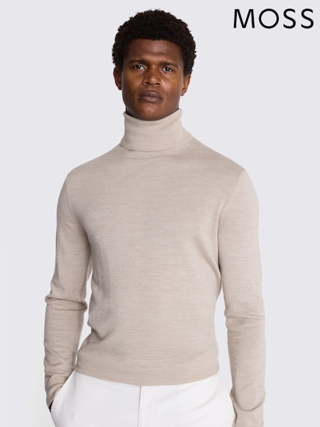 MOSS Natural Merino Blend Roll Neck Jumper (N51713) | £60