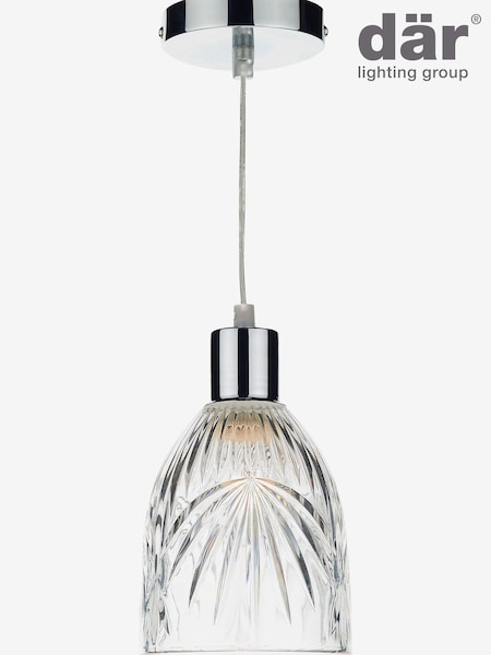 Dar Lighting Clear Motif Easy Fit Pendant Ceiling Light (N51774) | £24